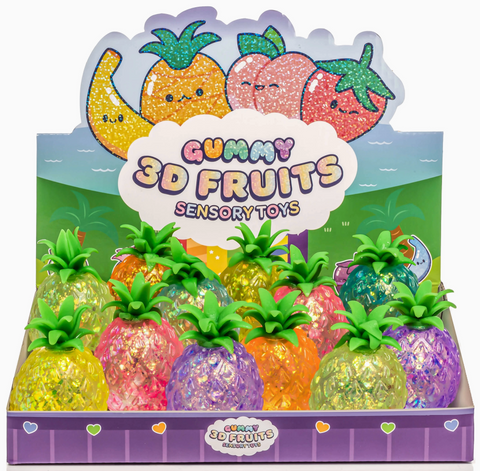 Pineapple Gummy 3D Fruits Sensory Squishy Toy