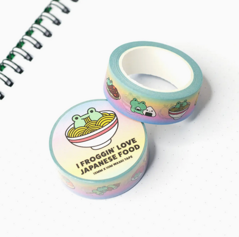 I Froggin' Love Japanese Food Washi Tape