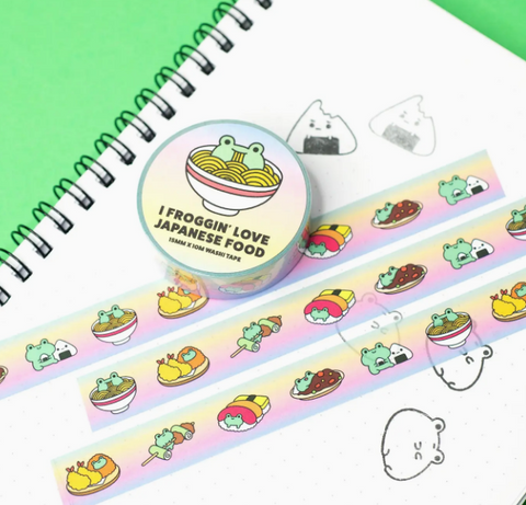 I Froggin' Love Japanese Food Washi Tape