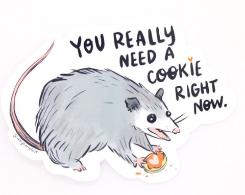 Cookie Possum Vinyl Sticker