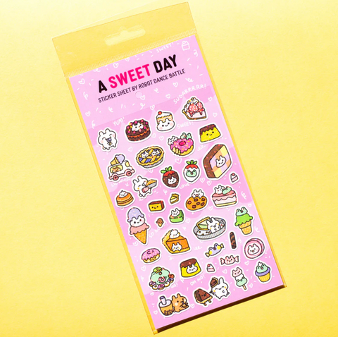 A Sweet Day Glitter Planner Sticker Sheet