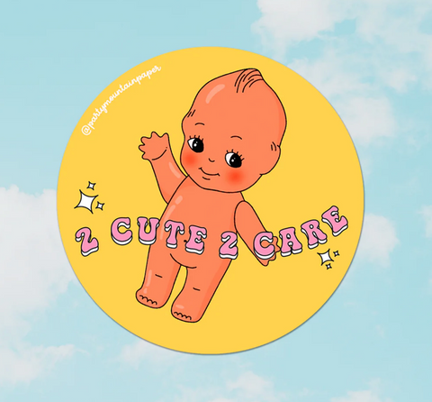 2 Cute 2 Care Sticker