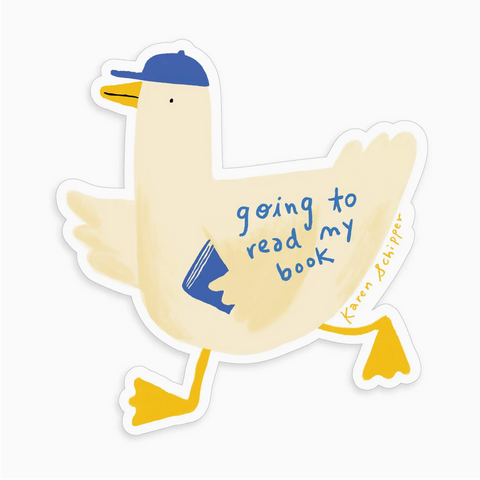Duck Reader Sticker