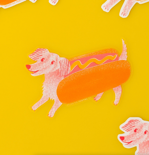 Hot Dog Clear Sticker