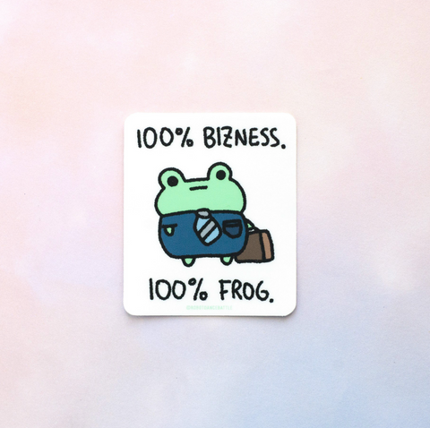 Bizness Frog Sticker