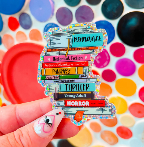 Book Genres Stack Sticker