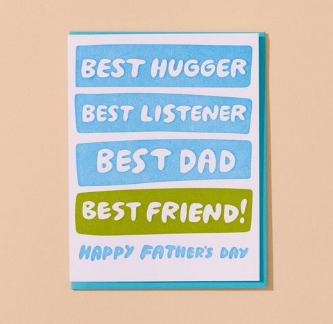 Best Hugger/Listener/Dad/Friend - Father's Day Card