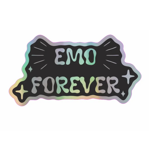 Emo forever holographic vinyl sticker