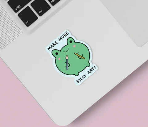 Make More Silly Art vinyl sticker