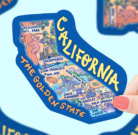 California State Vinyl Sticker