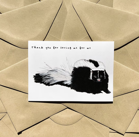 Sweetheart Skunk Greeting Card