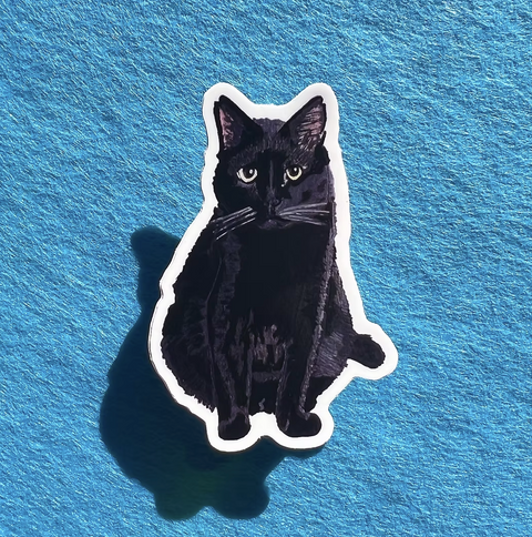 Black Cat Sticker