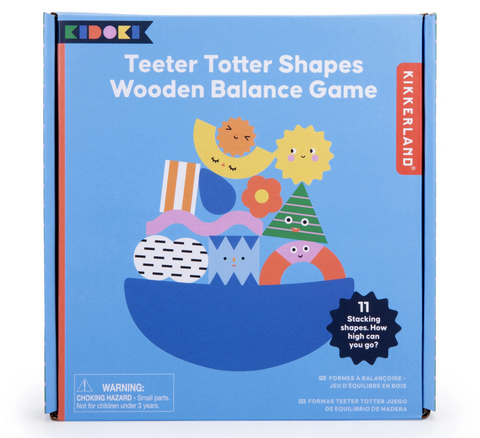 Kidoki Teeter Totter Shapes Wooden Balance Game