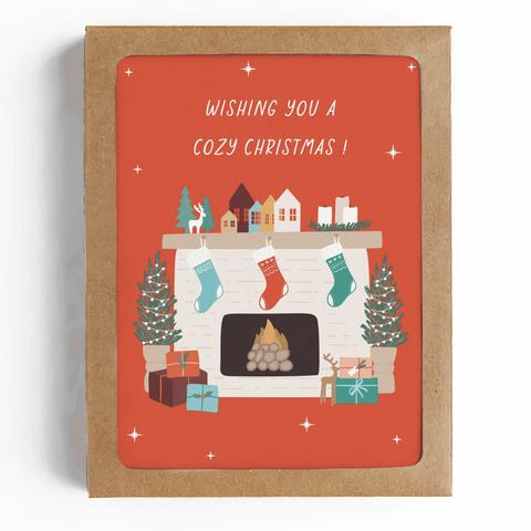 DECK THE HALLS - COZY CHRISTMAS CARD-BOXED SET OF 6