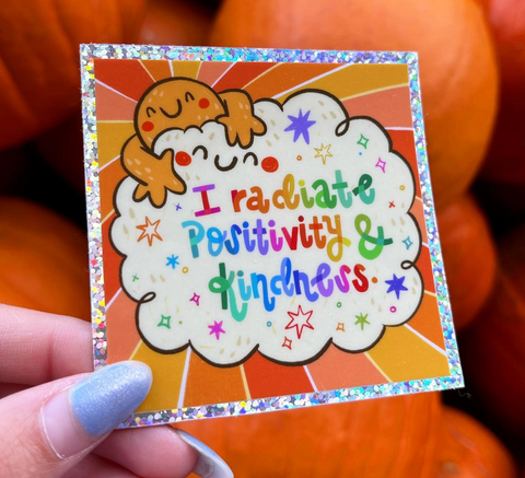 Radiatie Glitter Sticker