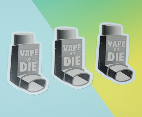 Vape or Die Inhaler Vinyl Sticker