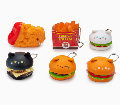 Fluffy Kitty Burger Mascot Capsule Toy