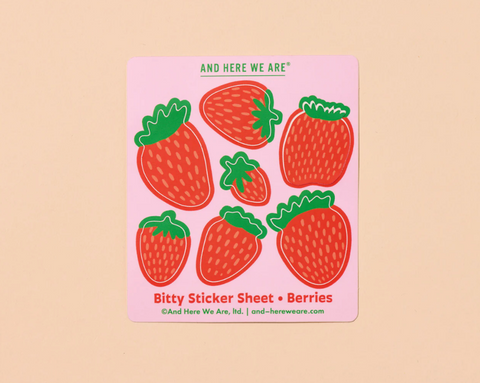 Strawberries Bitty Sticker Sheet