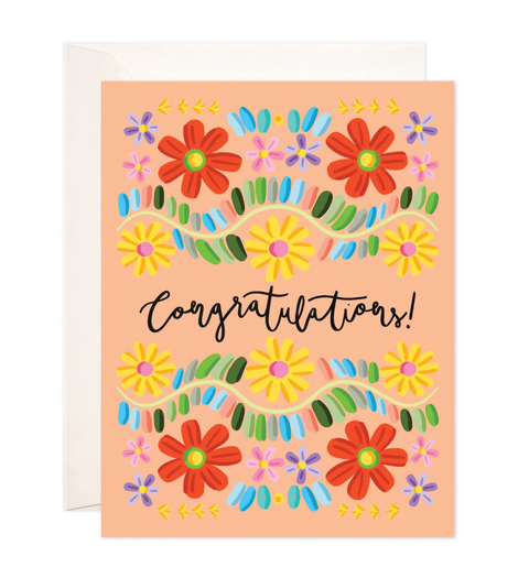 Folk Congratulations Greeting Card