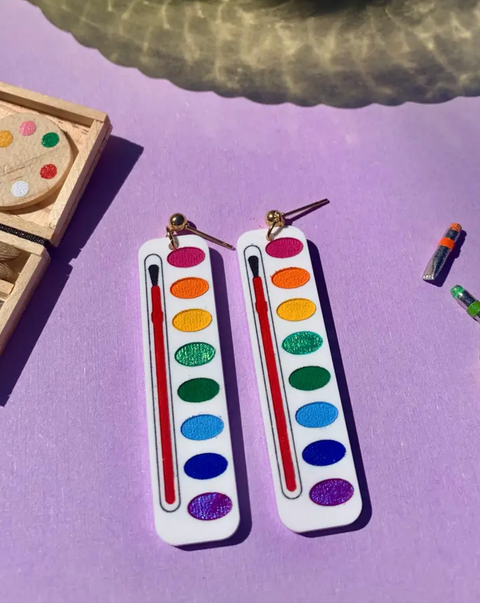 Watercolor Palettes Earrings