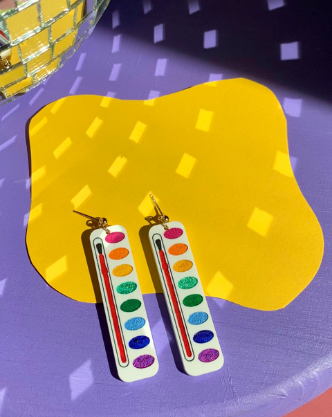 Watercolor Palettes Earrings