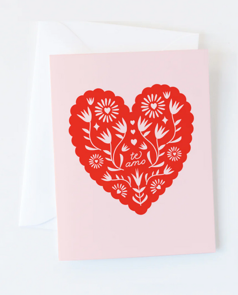 Te Amo Spanish Love Greeting Card