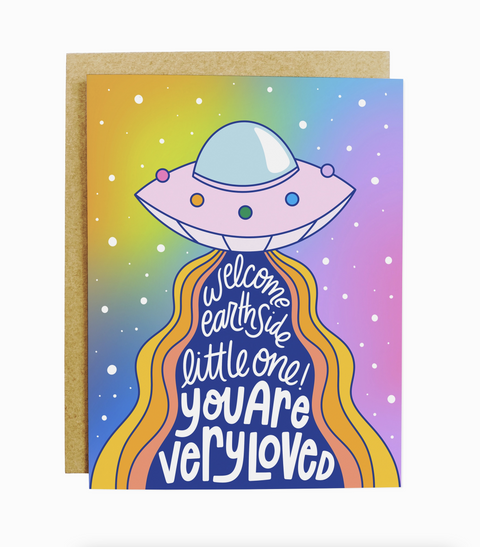 Welcome Earthside Baby Greeting Card