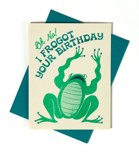Frogot Your Birthday - Risograph Card