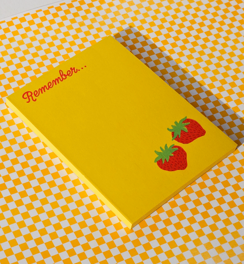 Remember Strawberry - Risograph A2 Notepad