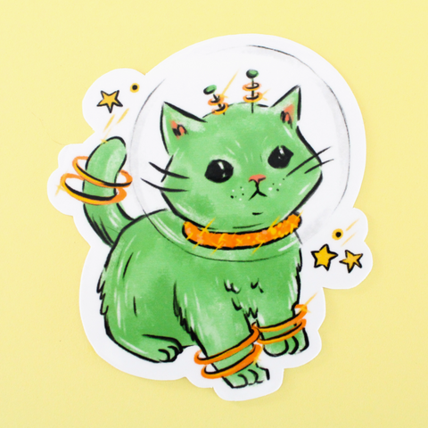 Space Kitten Vinyl Sticker