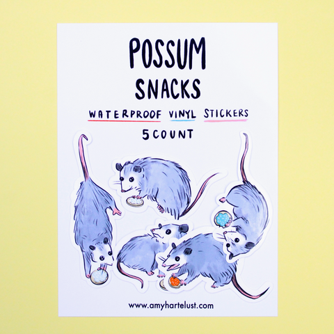 Possum Snacks Vinyl Sticker Pack