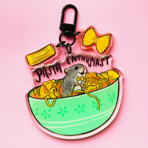 Pasta Enthusiast Acrylic Keychain