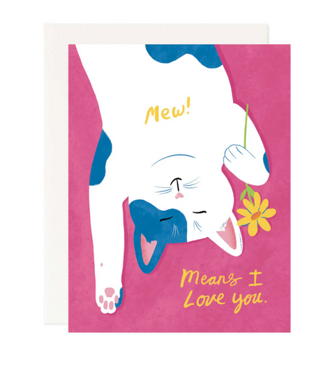 Mew! Means I Love You Greeting Card