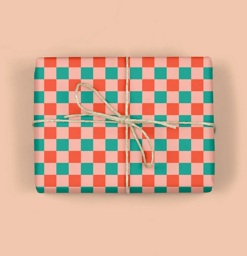 CHRISTMAS CHECKERBOARD Gift Wrap Sheets