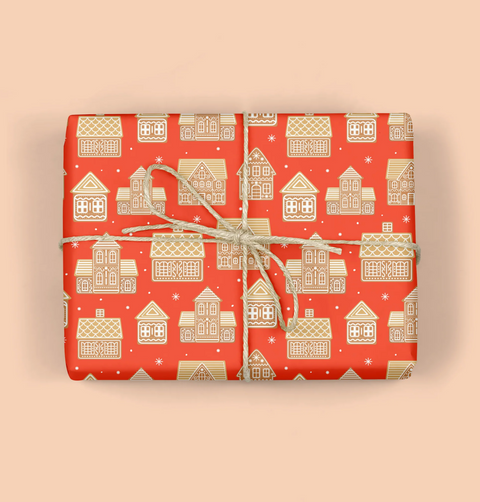GINGERBREAD HOUSES Gift Wrap Sheets