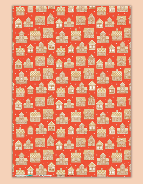 GINGERBREAD HOUSES Gift Wrap Sheets