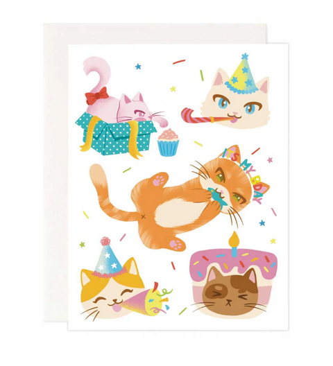 B-Day Cats Greeting Card