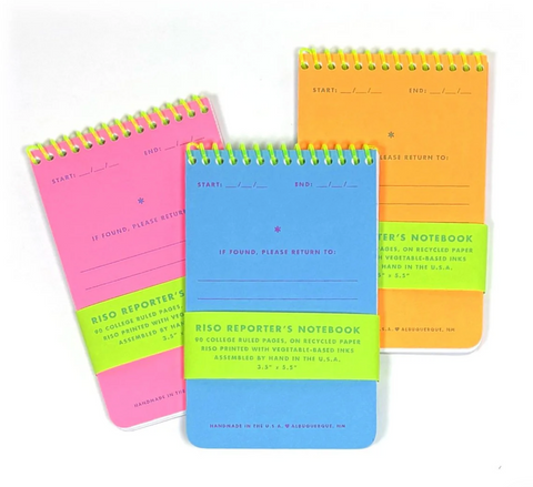 Risograph Reporter's Notebook