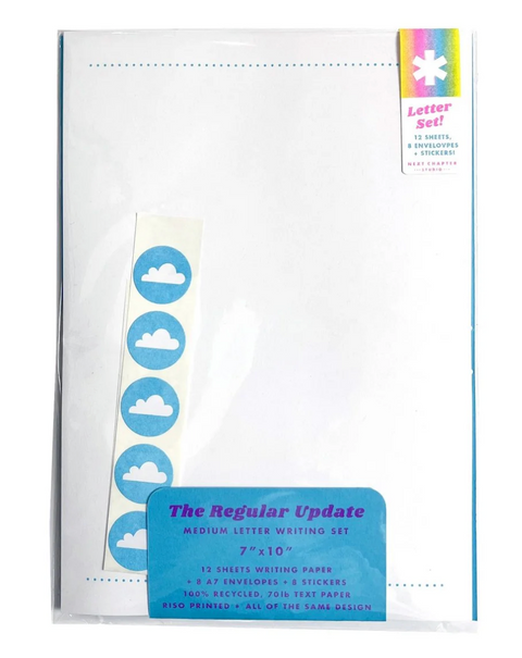 Letter Writing Set - Clouds / Aqua