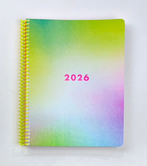 2026 Dated Planner - Riso Printed, 212 Pages, Spiral Bound - AURA