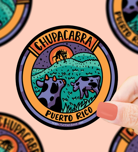 Chupacabra Cryptid Sighting Location Vinyl Sticker