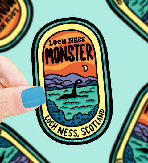 Loch Ness Monster Nessie Cryptid Location Sighting Vinyl Sticker