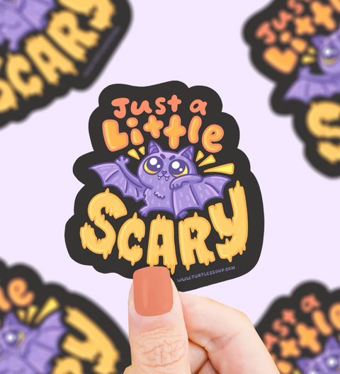 Just a Little Scary Bat Vinyl Sticker