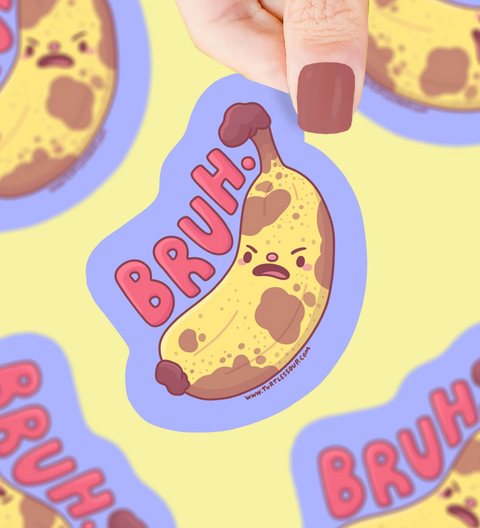 Bruh Banana Vinyl Sticker
