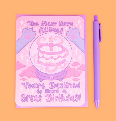 Stars Have Aligned Birthday Halloween Greeting Card