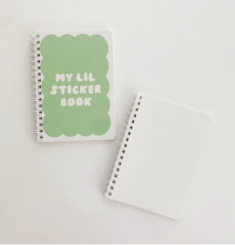 MINI SPIRAL MINT SCALLOPED STICKER BOOK
