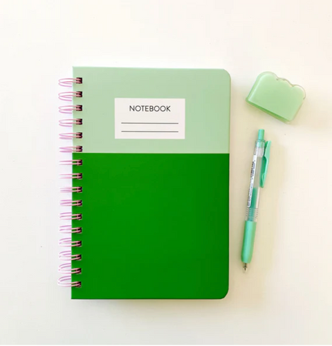 MULTI-PAPER NOTEBOOK: GREEN COLOR BLOCK