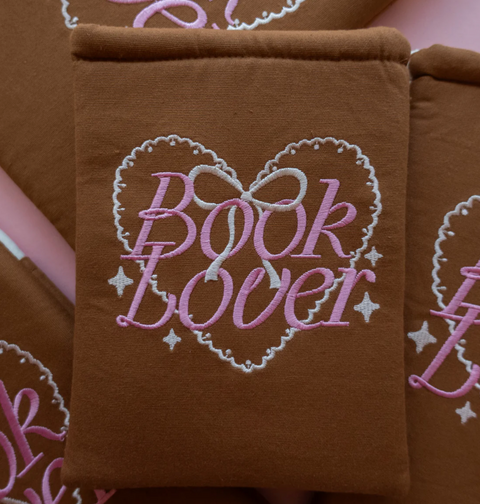 Book Lover Embroidered Book/Kindle Sleeve