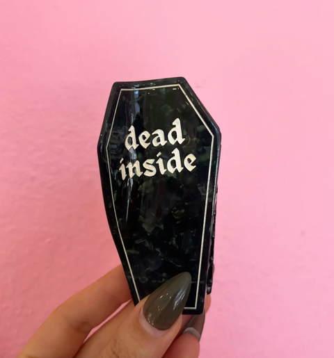 Dead Inside Coffin Hair Claw