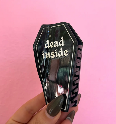Dead Inside Coffin Hair Claw